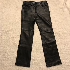 Bisou Bisou Genuine Leather Bootcut Pants